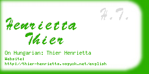 henrietta thier business card